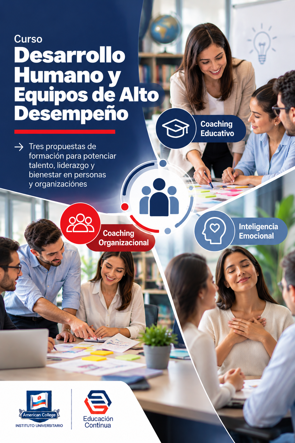 Programas de Desarrollo Humano: Coaching Educativo, Coaching Organizacional e Inteligencia Emocional — American College, Educación Continua